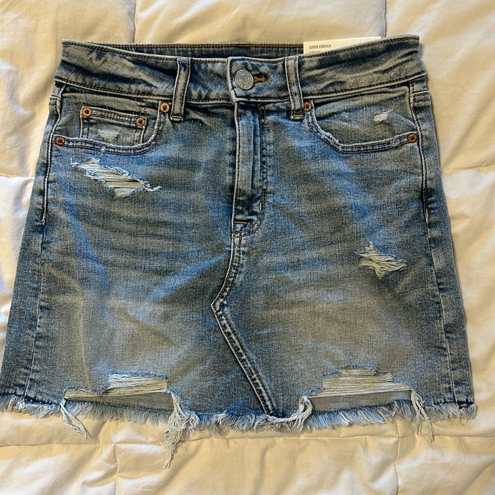 American Eagle Hi-Rise Mini Jean Skirt